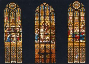 farbige Chorfenster der Stadtkirche Sternberg
